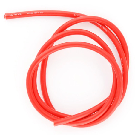 BEEZ2B FIL SILICONE 10AWG (5,27MM²) ROUGE - 1M BEEC3010R