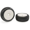 MATRIX STARDUST 1:8 BUGGY TYRES PRE-GLUED WHITE WHEELS (2) M.STA