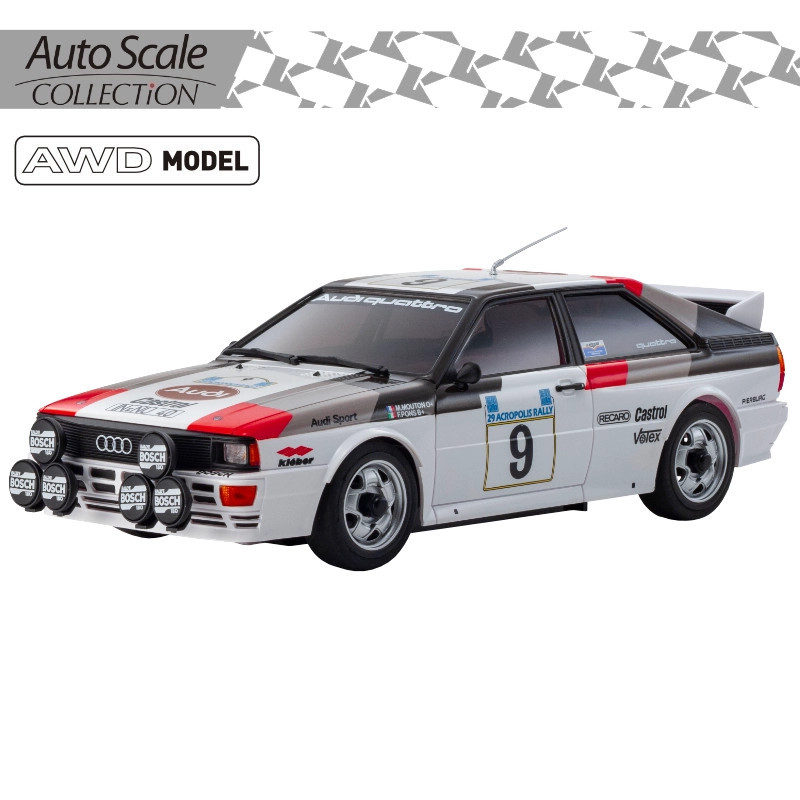 KYOSHO AUTOSCALE MINI-Z AUDI QUATTRO G4 ACROPOLIS 1982 NO9 (MA020N-L) MZP491AC