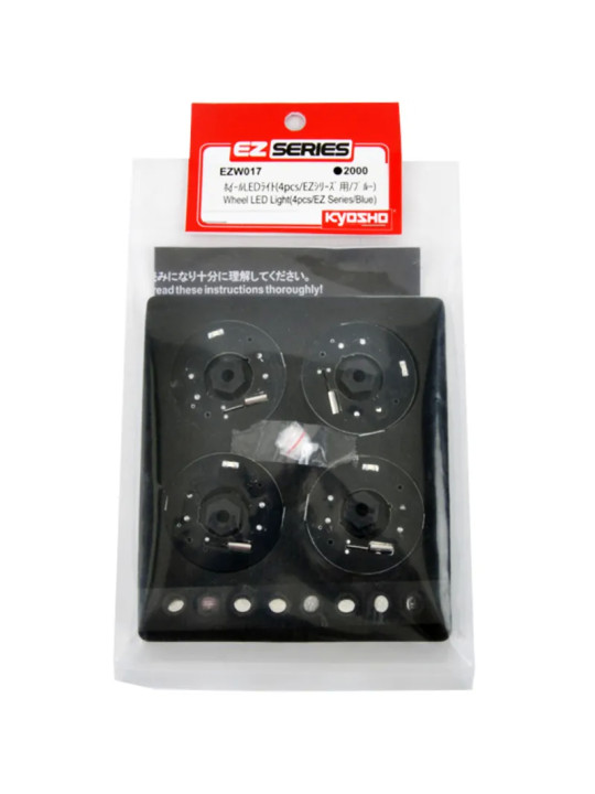 KYOSHO DISQUES DE ROUE A LED EZ SERIES 1:10 EP (4) - BLEU EZW017