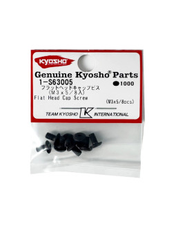 KYOSHO VIS TÊTE PLATE BTR M3X5MM (8) 1-S63005