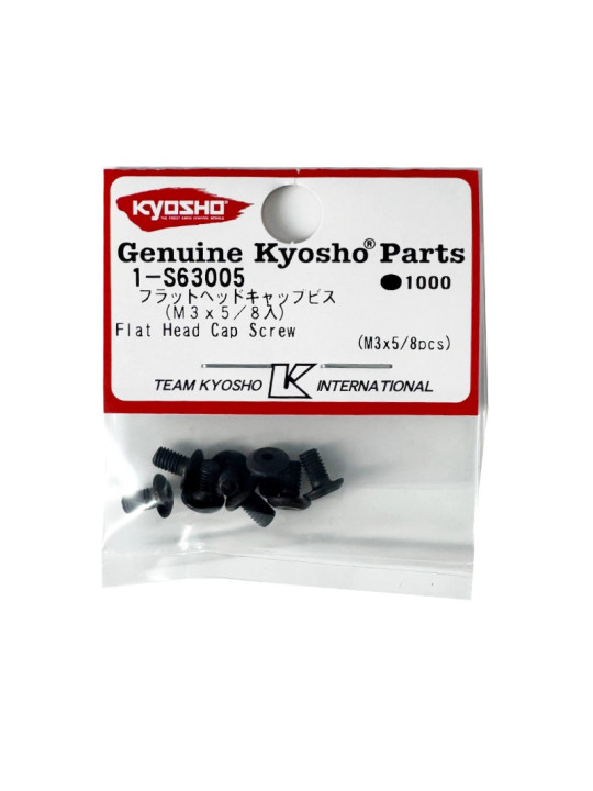 KYOSHO VIS TÊTE PLATE BTR M3X5MM (8) 1-S63005