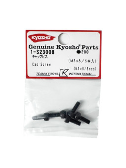 KYOSHO METALLIC CAP SCREWS M3X8MM (5) 1-S23008