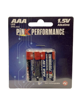 PINK PERFORMANCE AAA ALKALINE 1.5V DRY CELL (4PCS) PPA-AAA