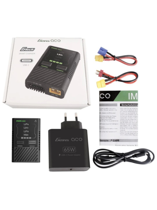 GENS ACE CHARGER IMARS MINI USB-C 2-4S & ADAPTER 65W (EU) GEA60WE1