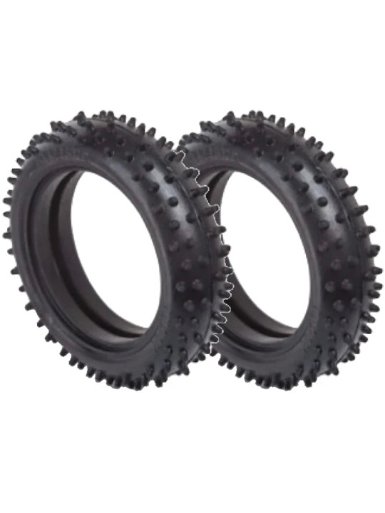 BALLISTIC 1:10 BUGGY TYRES 2WD FRONT SPIKE BLUE (2) BBT06