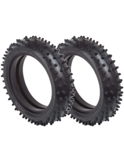 BALLISTIC 1:10 BUGGY TYRES 2WD FRONT SPIKE PINK (2) BBT09