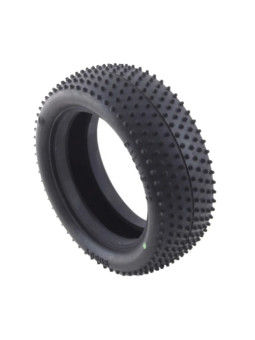 BALLISTIC 1:10 BUGGY TYRES 4WD FRONT PIN GREEN (2) BBT14