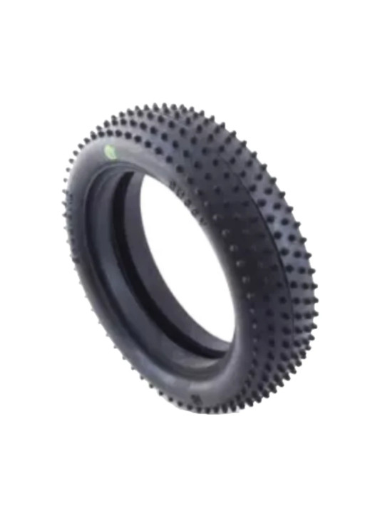 BALLISTIC 1:10 BUGGY TYRES 2WD FRONT PIN GREEN (2) BBT15