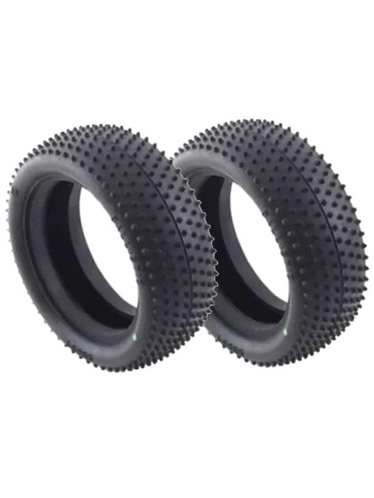 BALLISTIC 1:10 BUGGY TYRES 4WD PIN WHITE (2) BBT20