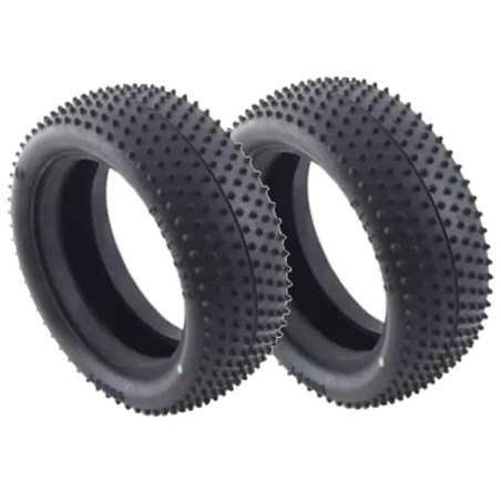 BALLISTIC 1:10 BUGGY TYRES 4WD PIN WHITE (2) BBT20