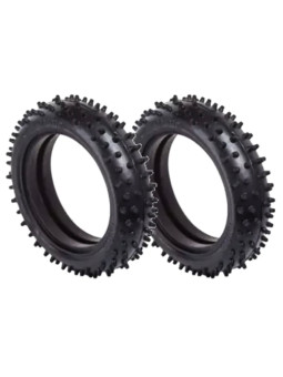 BALLISTIC 1:10 BUGGY TYRES 2WD SPIKE WHITE (2) BBT24
