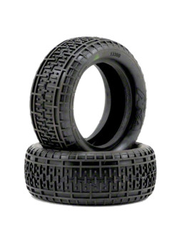 AKA 1:10 BUGGY TYRES REBAR 4WD FR SOFT (2) (NO INSERTS) AKA13308S