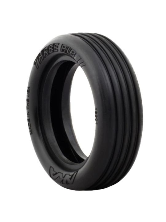 AKA 1:10 BUGGY TYRES THREE RIB 4X2 FR SOFT (2) (NO INSERTS) AKA13201S