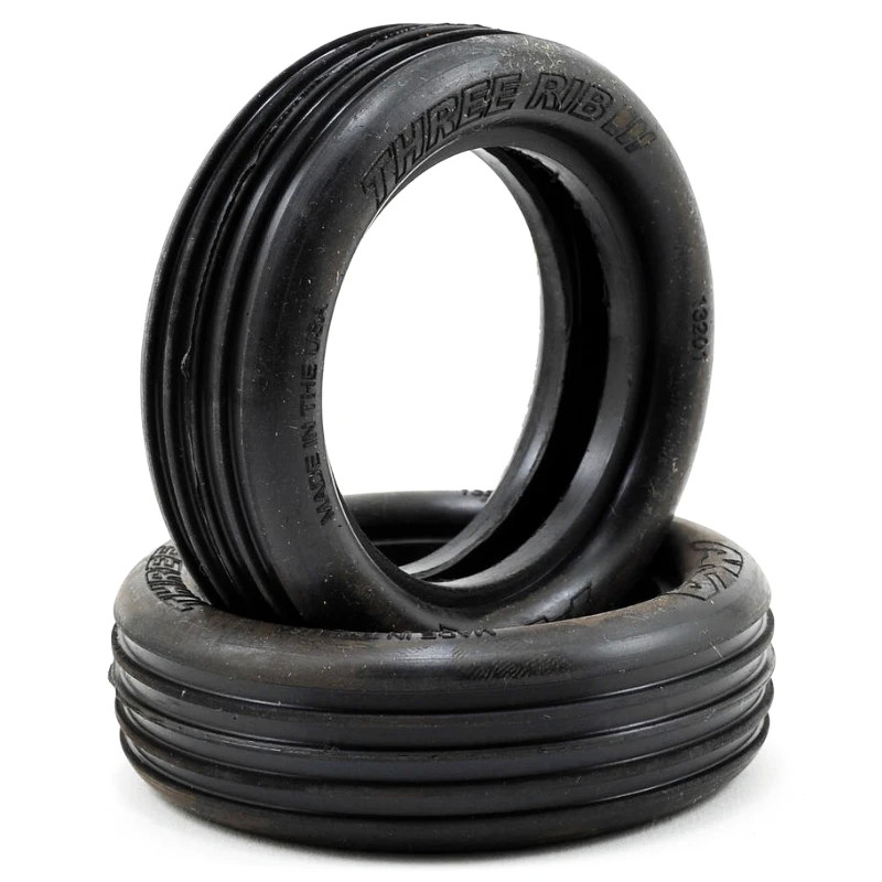 AKA 1:10 BUGGY TYRES THREE RIB 4X2 FR SOFT (2) (NO INSERTS) AKA13201S