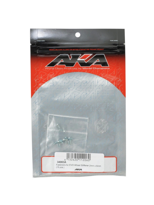 AKA SET DE VIS 2X6MM FLASQUE EVO BUGGY 1/8 (15PCS) AKA34003A