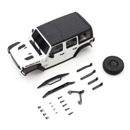 KYOSHO BODYSHELL JEEP WRANGLER RUBICON WHITE MINI-Z 4X4 MX01 MXB01W