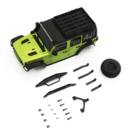 KYOSHO BODYSHELL JEEP WRANGLER RUBICON GREEN MINI-Z 4X4 MX01 MXB08GR