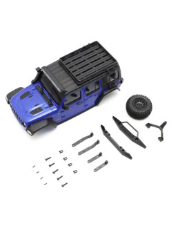 KYOSHO BODYSHELL JEEP WRANGLER RUBICON M.BLUE MINI-Z 4X4 MX01 MXB08MB