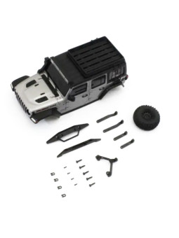 KYOSHO BODYSHELL JEEP WRANGLER RUBICON SILVER MINI-Z 4X4 MX01 MXB08S