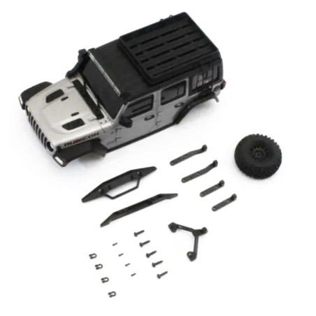 KYOSHO BODYSHELL JEEP WRANGLER RUBICON SILVER MINI-Z 4X4 MX01 MXB08S