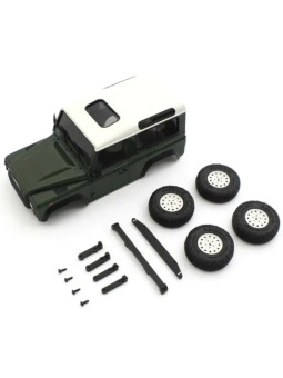 KYOSHO CARROSSERIE LAND ROVER DEFENDER 90 HERITAGE C-GREEN MINI-Z 4X4 MX01 MXBT09GR
