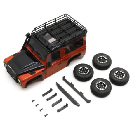 KYOSHO CARROSSERIE LAND ROVER DEFENDER 90 ADVENTURE ORANGE MINI-Z 4X4 MX01 MXBT10MO