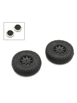 KYOSHO PREMOUNTED TIRE/WHEEL/WEIGHT (2) TOYOTA 4RUNNER MINI-Z 4X4 MX01 HEAVY WEIGHT MXTH001HWB