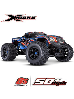 TRAXXAS X-MAXX MONSTER TRUCK 4X4 8S  BELTED BLUE TQI RADIO & TSM RTR 77096-4-BLUE