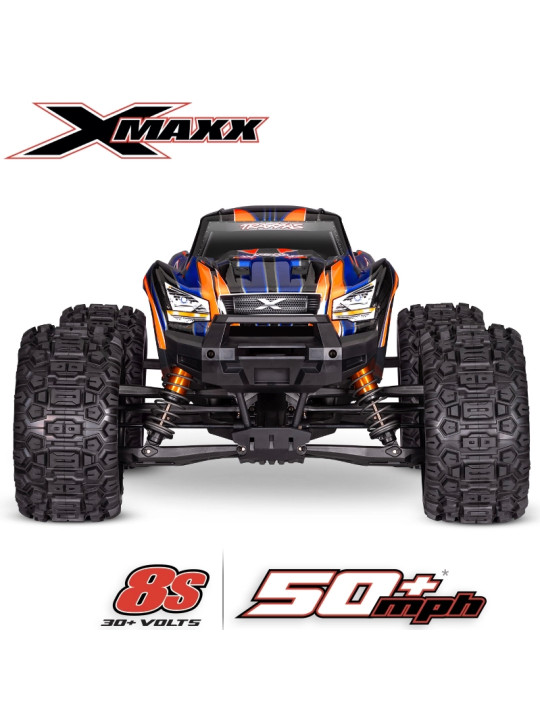 TRAXXAS X-MAXX MONSTER TRUCK 4X4 8S BELTED ORANGE RADIO TQI & TSM RTR 77096-4-ORNG