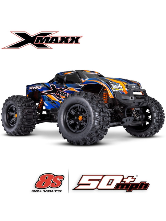 TRAXXAS X-MAXX MONSTER TRUCK 4X4 8S BELTED ORANGE RADIO TQI & TSM RTR 77096-4-ORNG