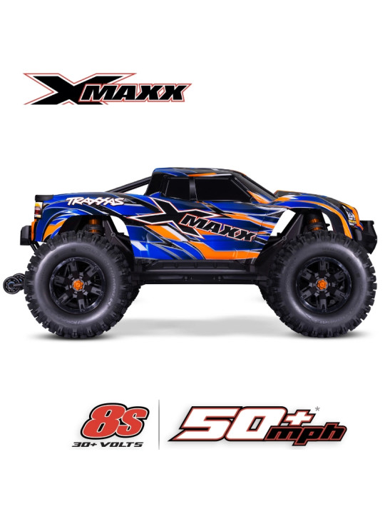 TRAXXAS X-MAXX MONSTER TRUCK 4X4 8S BELTED ORANGE RADIO TQI & TSM RTR 77096-4-ORNG