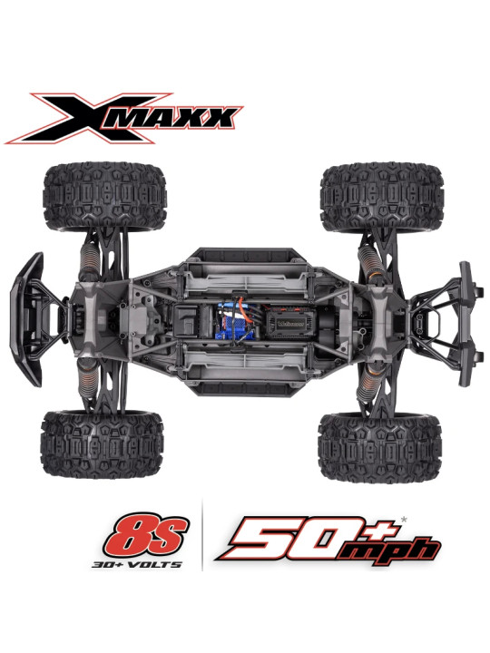 TRAXXAS X-MAXX MONSTER TRUCK 4X4 8S BELTED ROUGE RADIO TQI & TSM RTR 77096-4-RED