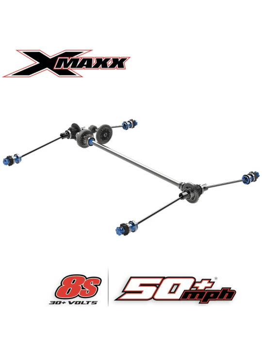 TRAXXAS X-MAXX MONSTER TRUCK 4X4 8S BELTED ROUGE RADIO TQI & TSM RTR 77096-4-RED