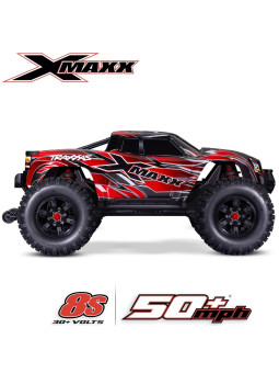 TRAXXAS X-MAXX MONSTER TRUCK 4X4 8S BELTED ROUGE RADIO TQI & TSM RTR 77096-4-RED