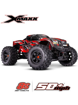 TRAXXAS X-MAXX MONSTER TRUCK 4X4 8S BELTED RED TQI RADIO & TSM RTR 77096-4-RED
