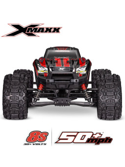 TRAXXAS X-MAXX MONSTER TRUCK 4X4 8S BELTED ROUGE RADIO TQI & TSM RTR 77096-4-RED