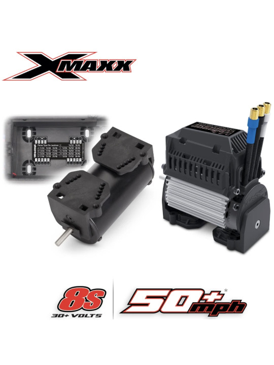 TRAXXAS X-MAXX MONSTER TRUCK 4X4 8S BELTED GREEN TQI RADIO & TSM RTR 77096-4-GRN
