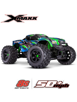 TRAXXAS X-MAXX MONSTER TRUCK 4X4 8S BELTED GREEN TQI RADIO & TSM RTR 77096-4-GRN