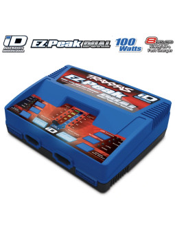 TRAXXAS BATTERY/CHARGER COMPLETER PACK ( 2972 ID® DUAL CHARGER (1), 2872X 5000MAH 11.1V 3-CELL 25C LIPO ID BATTERY (2) 2990G