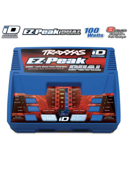 TRAXXAS BATTERY/CHARGER COMPLETER PACK ( 2972 ID® DUAL CHARGER (1), 2872X 5000MAH 11.1V 3-CELL 25C LIPO ID BATTERY (2) 2990G