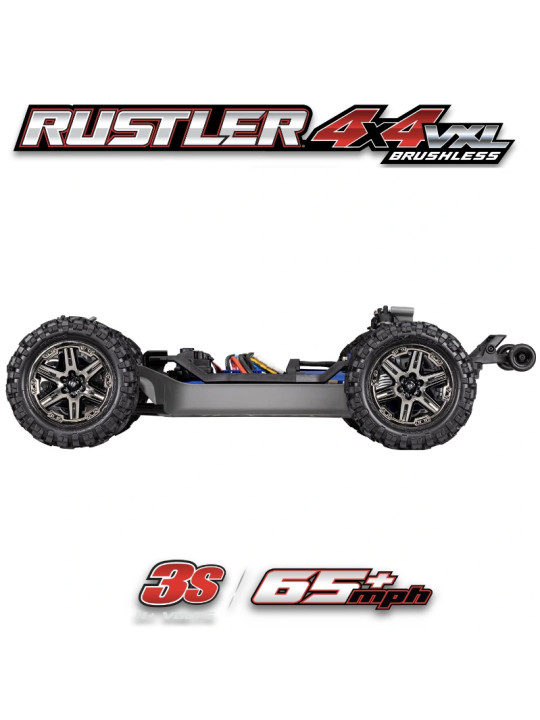 TRAXXAS RUSTLER STADIUM TRUCK 4X4 VXL BRUSHLESS HD 1/10 TQI TSM RTR 67376-4-ORNG