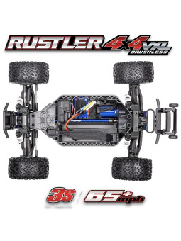 TRAXXAS RUSTLER STADIUM TRUCK 4X4 VXL BRUSHLESS HD 1/10 TQI TSM RTR 67376-4-ORNG
