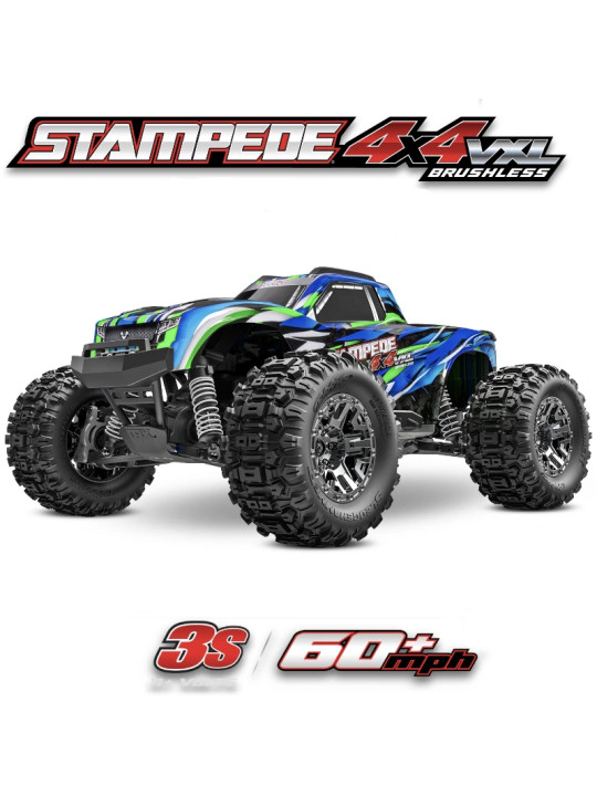 TRAXXAS STAMPEDE 4X4 VXL VERT HD 3S RTR 90376-4-GRN