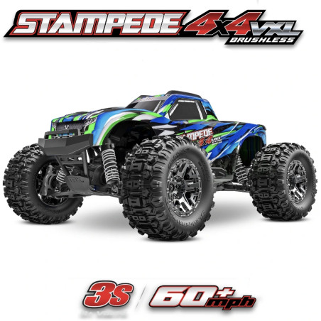 TRAXXAS STAMPEDE 4X4 VXL GREEN HD 3S RTR 90376-4-GRN