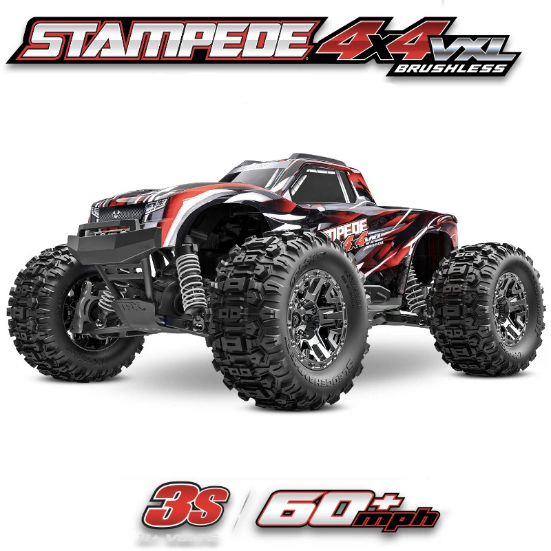 TRAXXAS STAMPEDE 4X4 VXL ROUGE HD 3S RTR 90376-4-RED