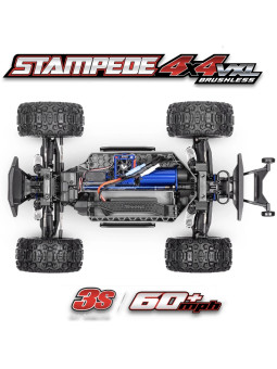 TRAXXAS STAMPEDE 4X4 VXL BLUE HD 3S RTR 90376-4-BLUE