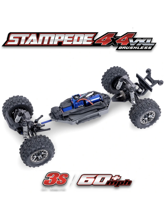 TRAXXAS STAMPEDE 4X4 VXL BLEU HD 3S RTR 90376-4-BLUE