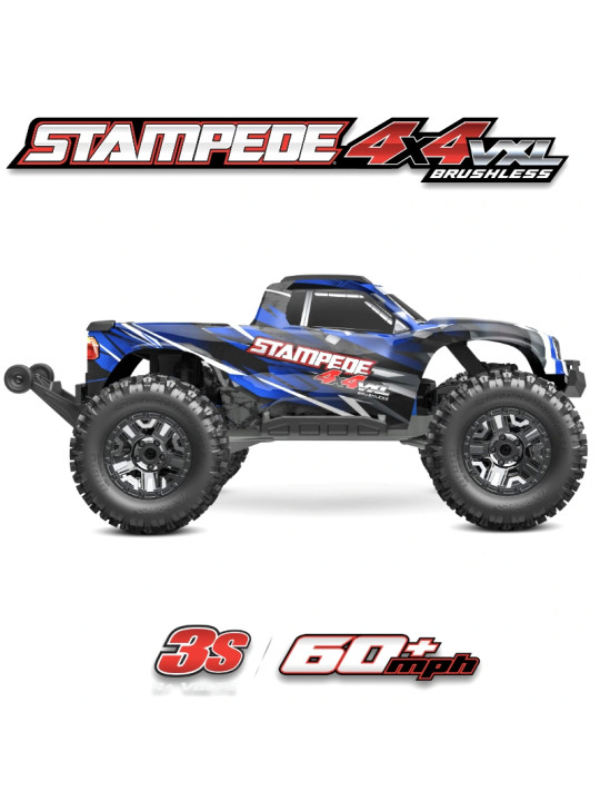 TRAXXAS STAMPEDE 4X4 VXL BLEU HD 3S RTR 90376-4-BLUE