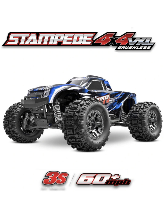 TRAXXAS STAMPEDE 4X4 VXL BLEU HD 3S RTR 90376-4-BLUE